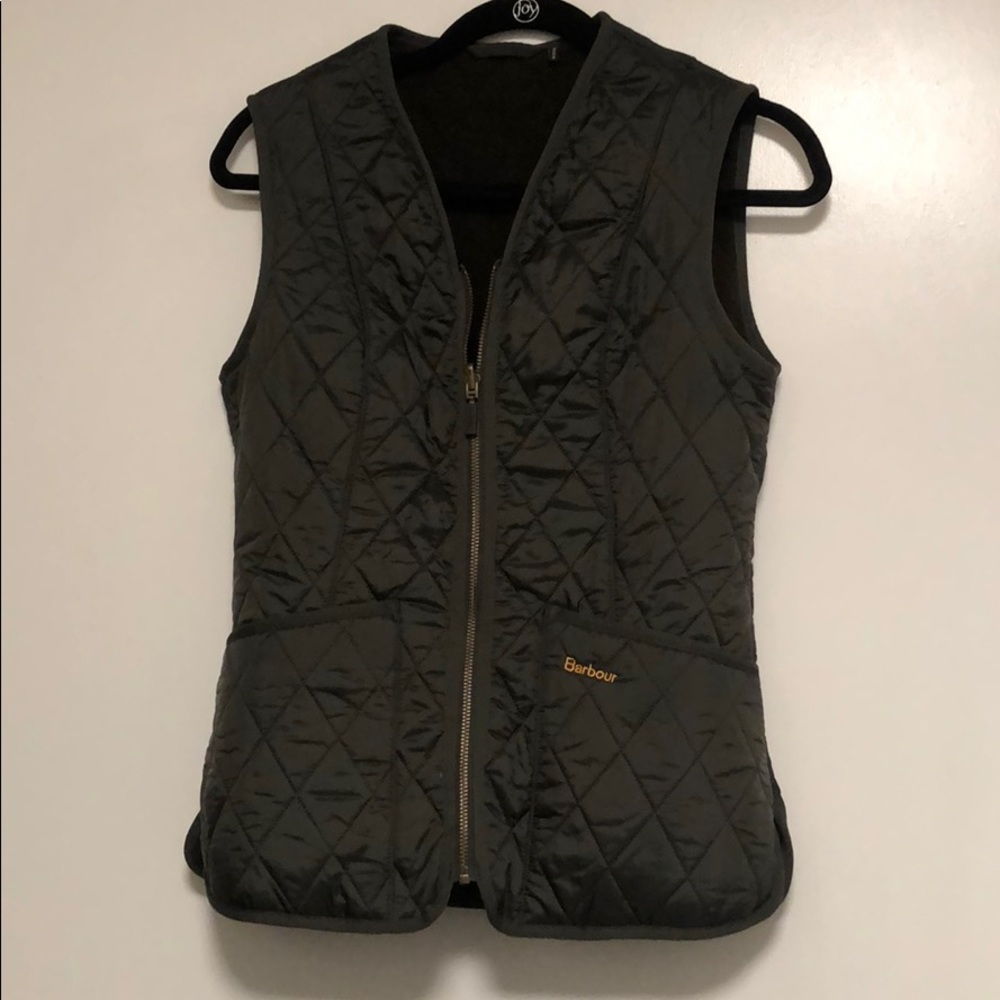 Barbour green jacket liner Vest size 4